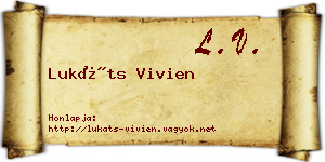 Lukáts Vivien névjegykártya